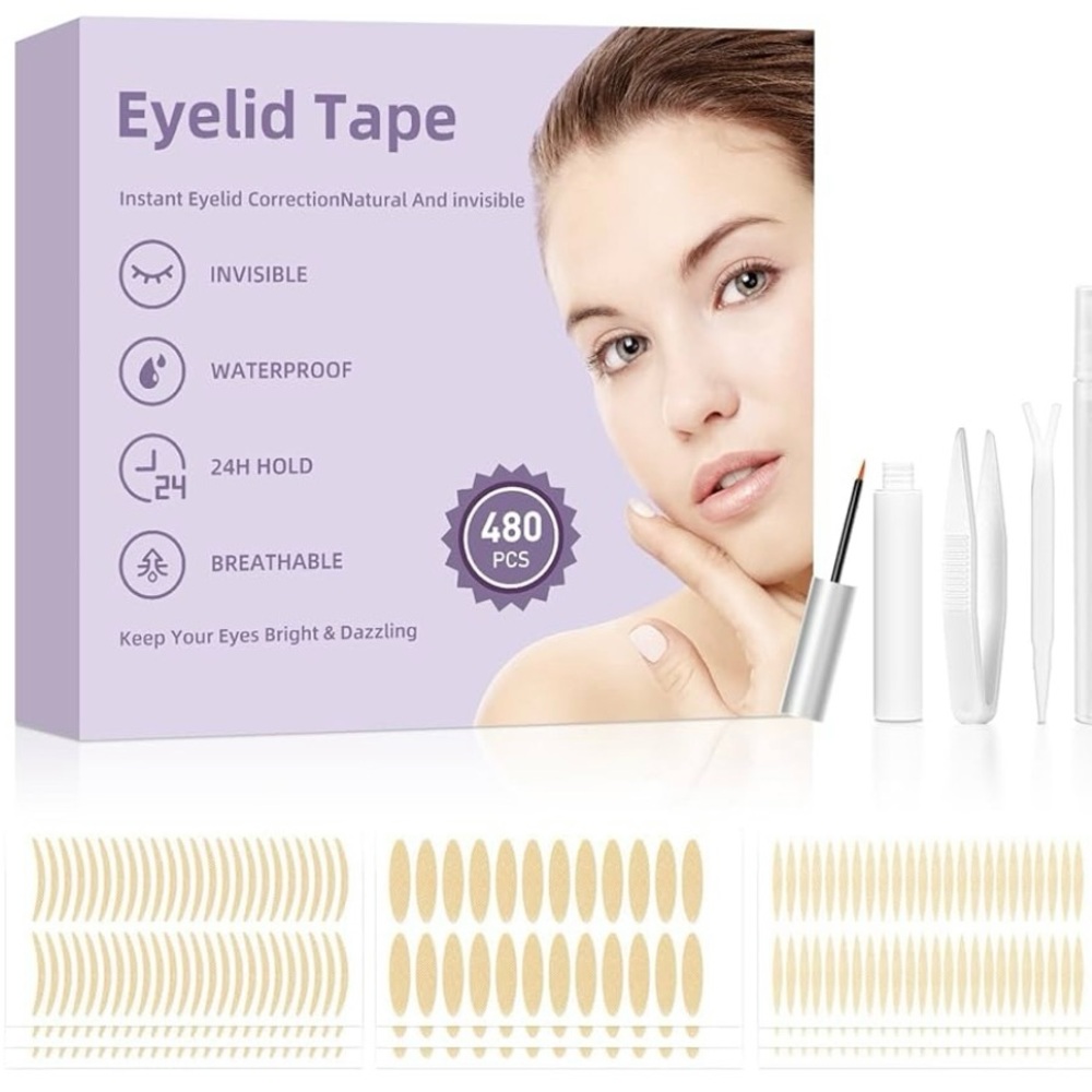 NWT Invisible Double Eyelid Tape 480 Pcs Waterproof + Applicators